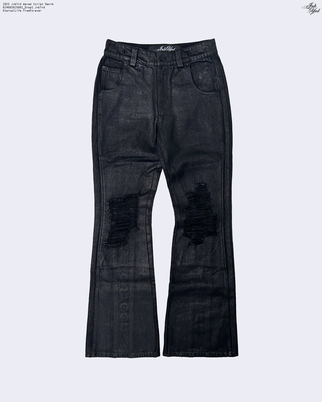 Waxed Script Denim